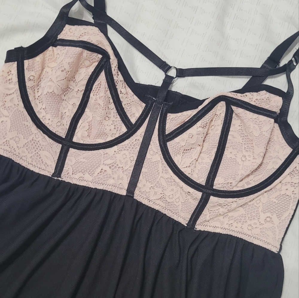 Torrid Pink And Black Babydoll